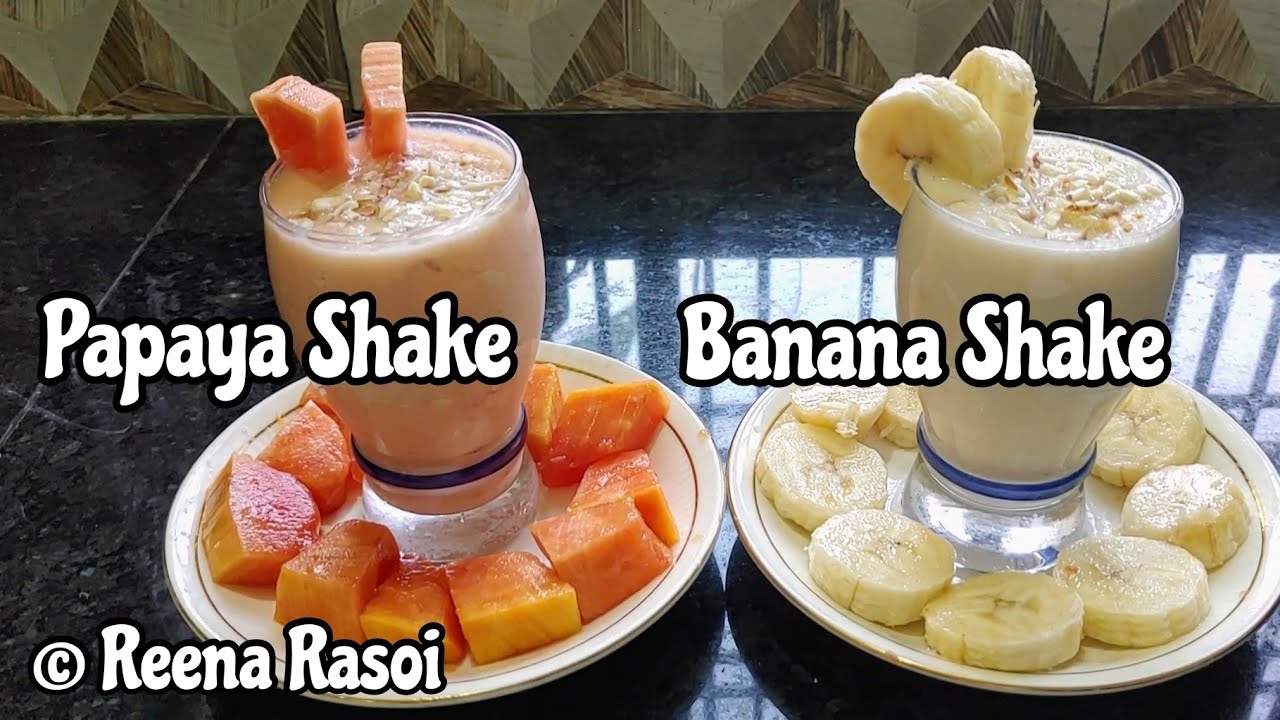 Navratri Vrat; Banana Shake and Papaya Shake नवरात्रि व्रत में बनाएं बनाना शेक और पपाया शेक
