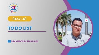 React course in Arabic - To Do List