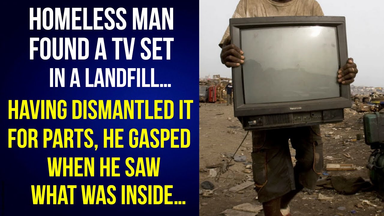Homeless man found a TV in a landfill and took it apart. He gasped when