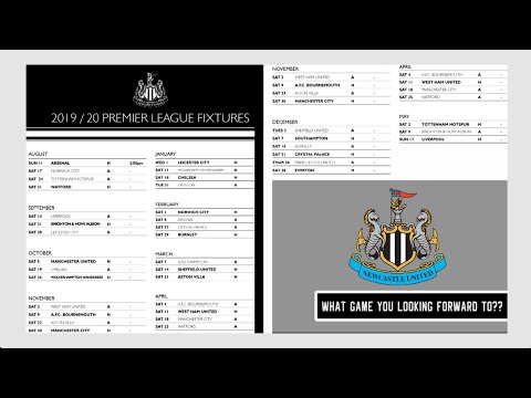 newcastle-united's-premier-league-2019/20-fixtures-released