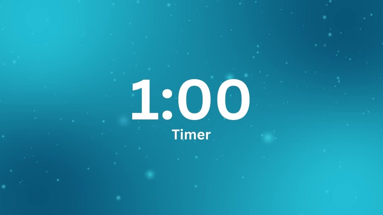 1 Minute Timer ⏱️ Countdown With Female Voice
