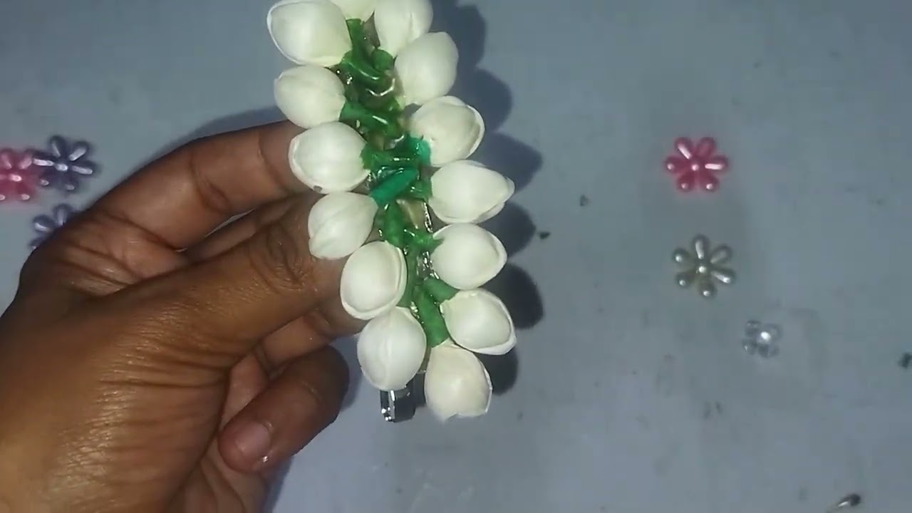 Jasmine bud hair clip #creativeidea #handmade #