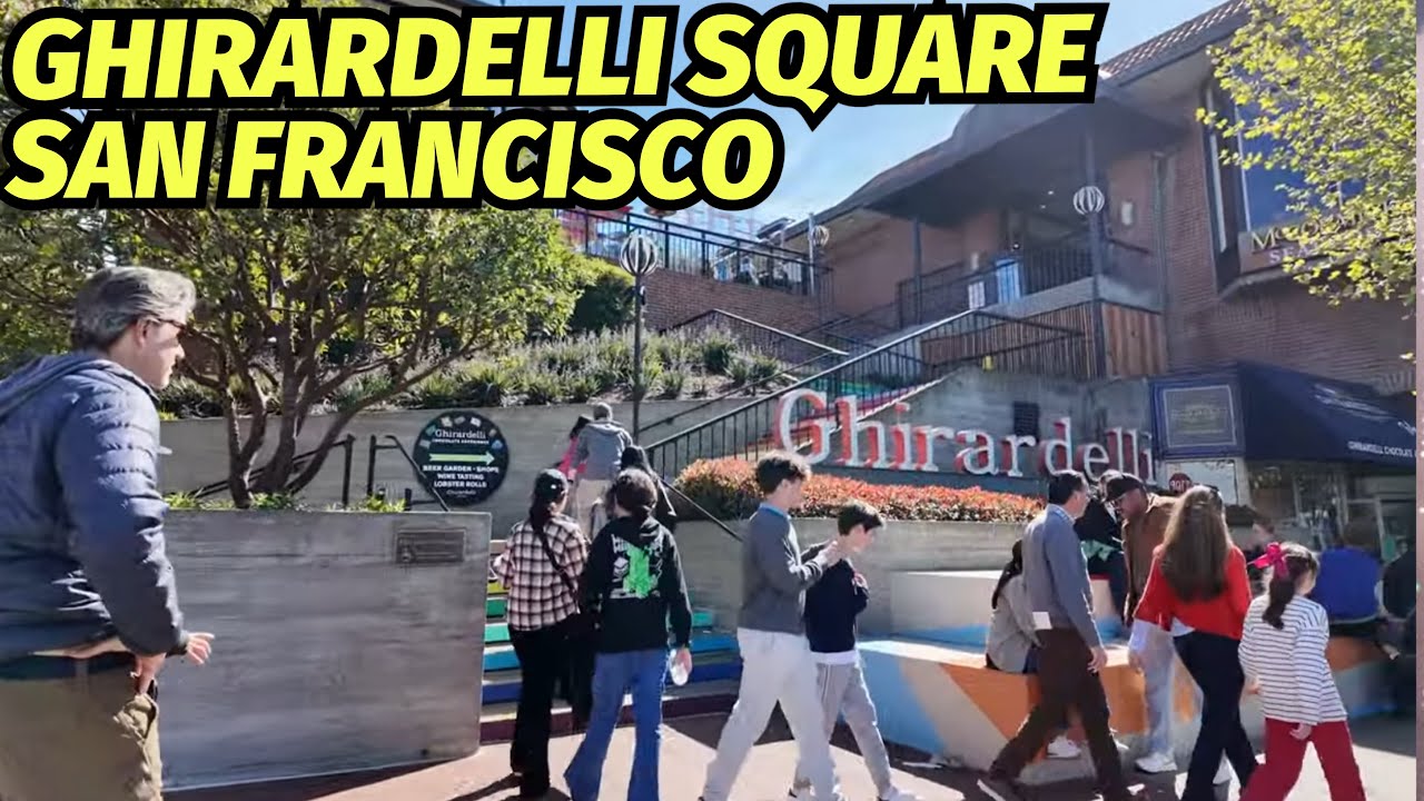[4K] Beautiful Day Walking Ghirardelli Square | San Francisco