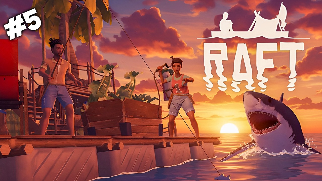 Hobman Raft Exploring New Locations & Upgrading the Raft | Raft Co-op LIVE w ...