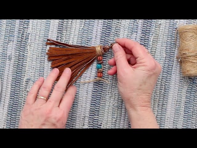 DIY Leather Tassel Keychain - Persia Lou