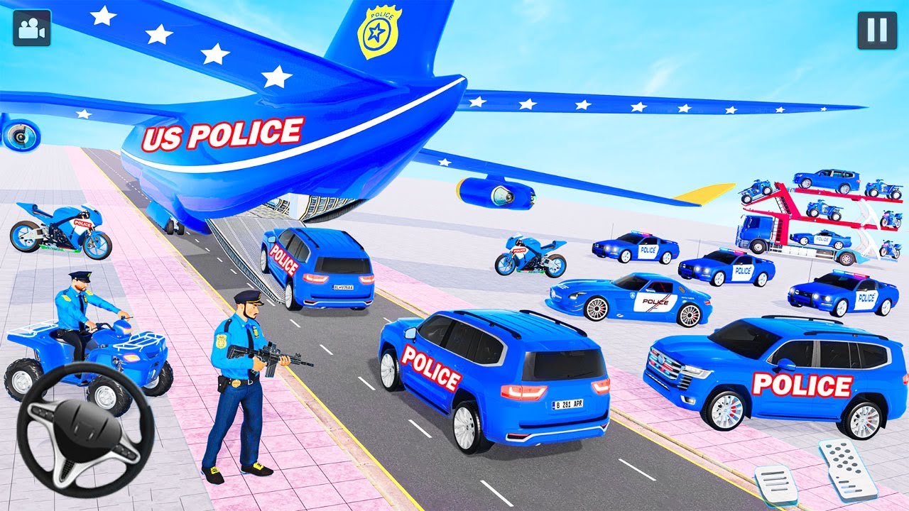 #1 US Police ATV Quad Bike Prado Car Transport Games - Android Gameplay