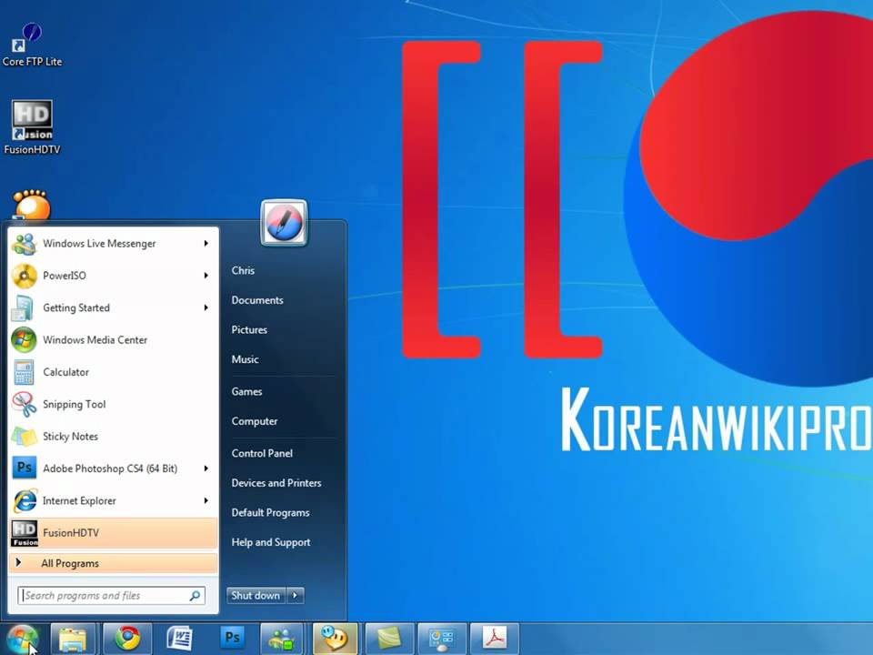 How to write korean on computer windows 7