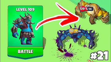 Dino io 3D : Merge Dinosaur game in MAX LEVEL ⭐ Merge Simulator Battles ( PART - 21) HXUM