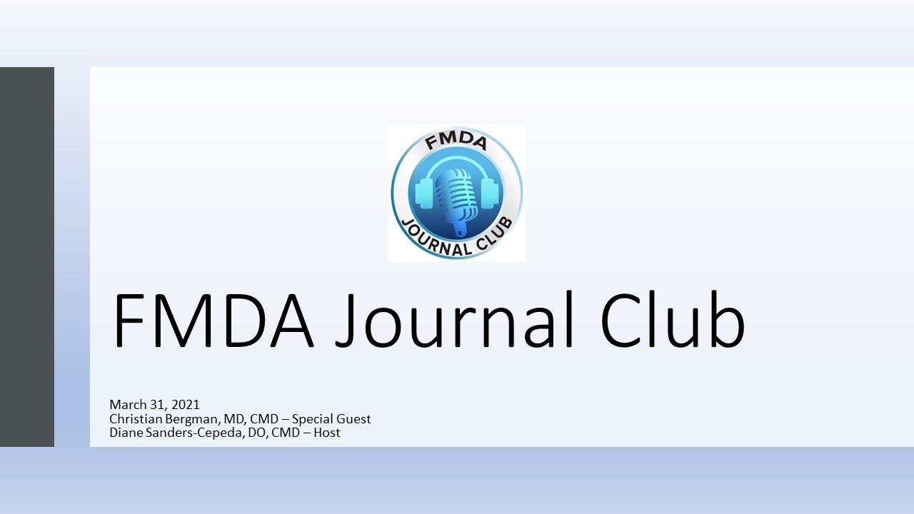 FMDA's Journal Club: COVID-19 and PALTC Advocacy | March 31, 2021