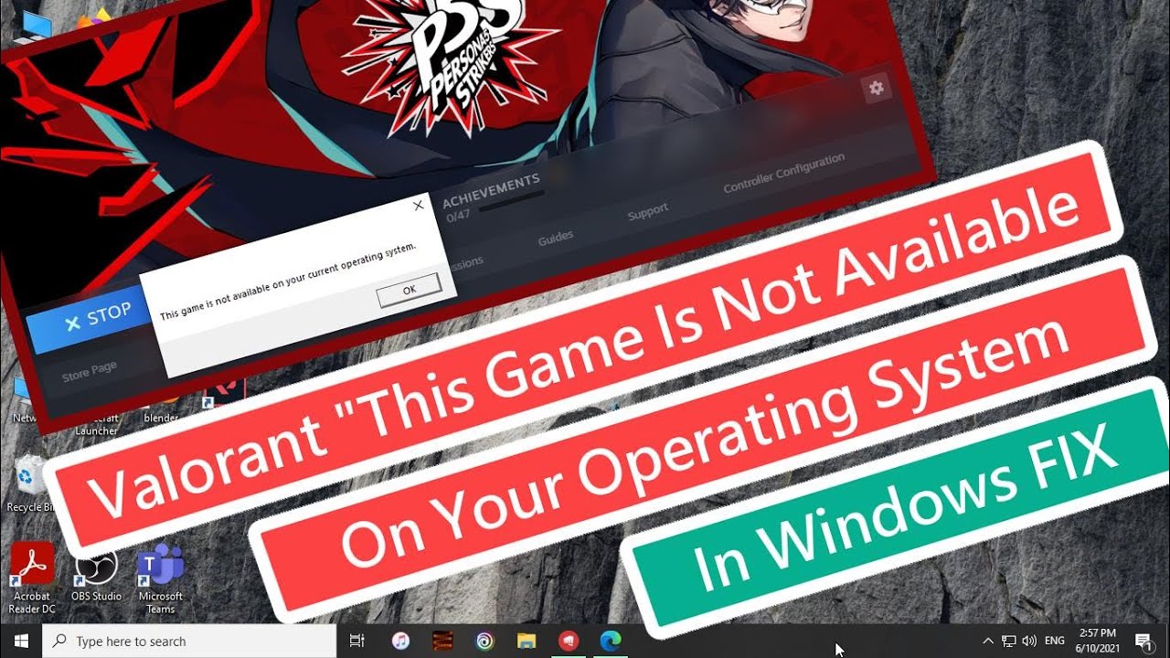 Valorant This Game Is Not Available On Your Operating System In Windows Fix Youtube