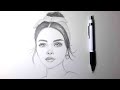 Adım Adım Kalpli Küpeli Kız Portre Çizimi - Step by Step Girl with a Heart Earring Portrait Drawing
