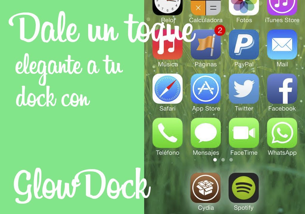 GlowDock - Bonito resplandor a los iconos del dock (iOS 7x) - iPhoneatyko