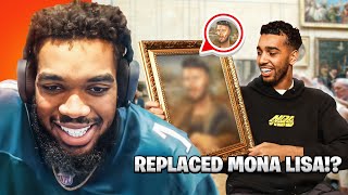 Karl-Anthony Towns Reacts to Niko Omilana SNEAKING A Painting Next To The Mona Lisa (WILD)