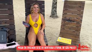 Praia 🏝️ da Enseada Sesc de Bertioga litoral de São Paulo 