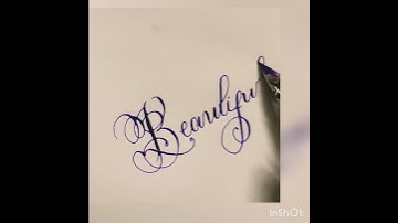 "beautiful😍" calligraphy with Zebra G Nib