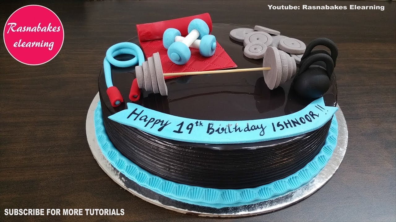 How To Make Gym Fitness Theme Birthday Cake Design Ideas Decorating Tutorial Classes Video Youtube