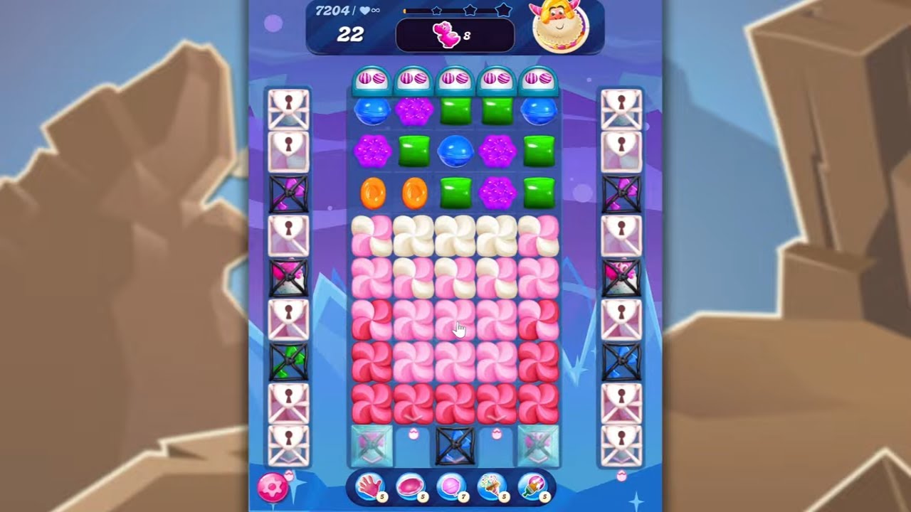 Candy Crush Saga LEVEL 7204 NO BOOSTERS (new version)🐟☑️ - YouTube