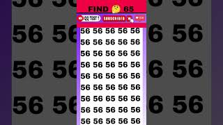 Find the odd number 65#shorts #youtubeshorts #oddoneout #viralshorts