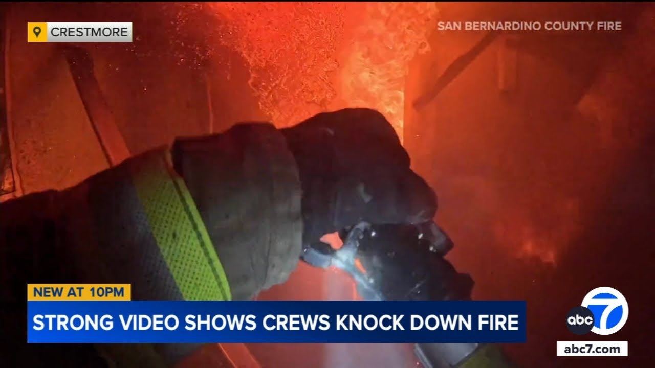 Firefighters knock down large house fire in SoCal | Bodycam footage
