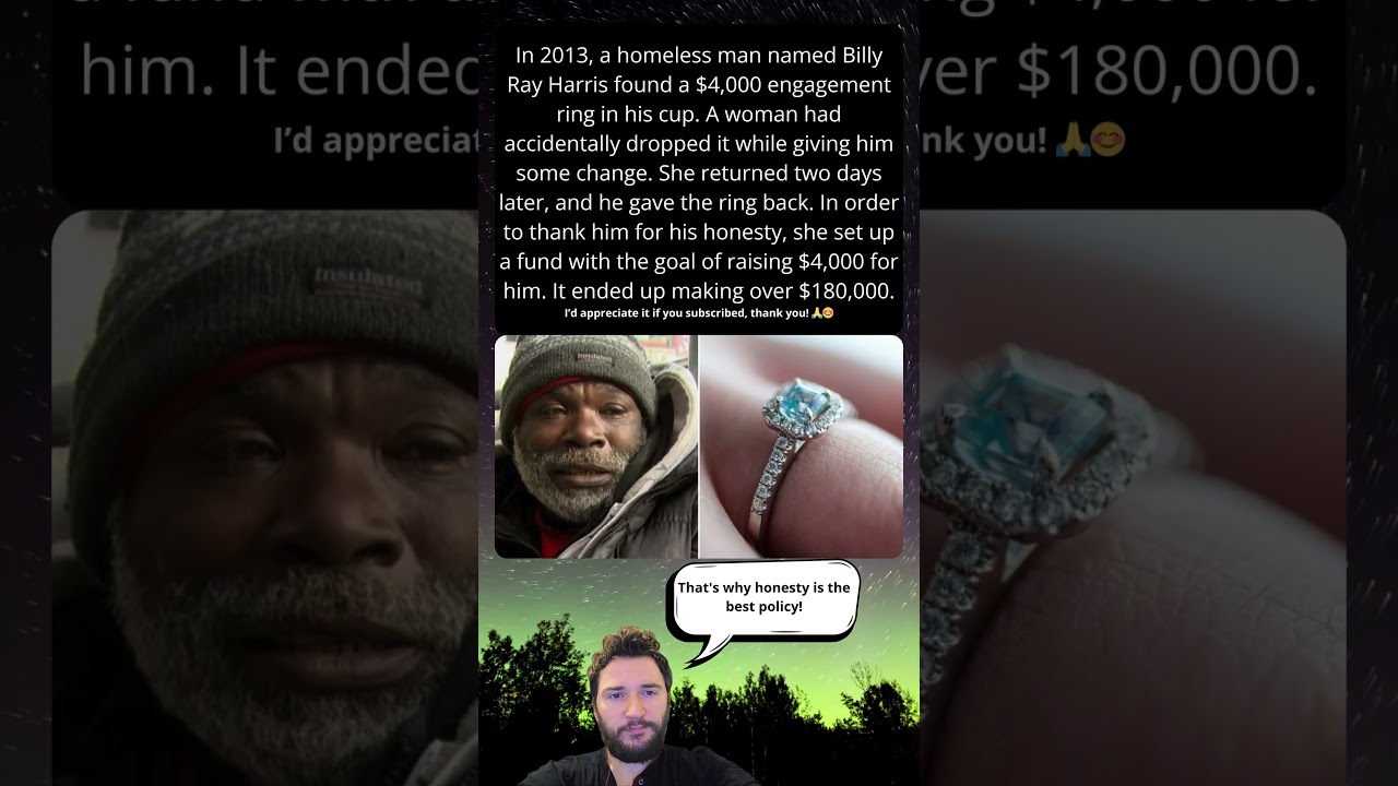 Homeless Man Returns $4,000 Ring, Honesty Changes His Life Forever 💍❤️