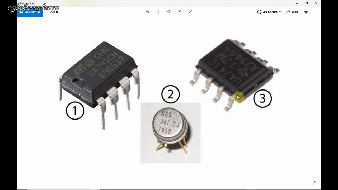 1  741 Op Amp အိုင်စီမိတ်ဆက်ခြင်း