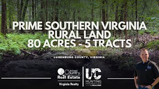 80 Acres in Lunenburg County | Divided Tracts with Timber, Creek, and Road Frontage