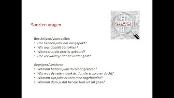 Screencast 3, half gestructureerde vragenlijst en interviewtechniek