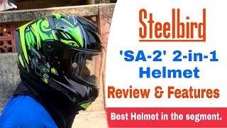 Steelbird SA-2  2-in-1 newly launched helmet review and features | new helmet 2022 screenshot 1