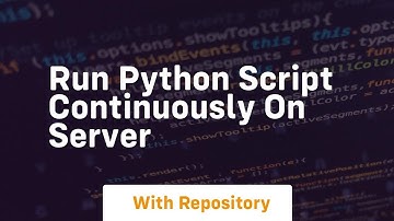 run python script continuously on server