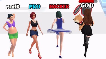 NOOB vs PRO vs HACKER vs GOD - Build A Queen , Beauty Run...