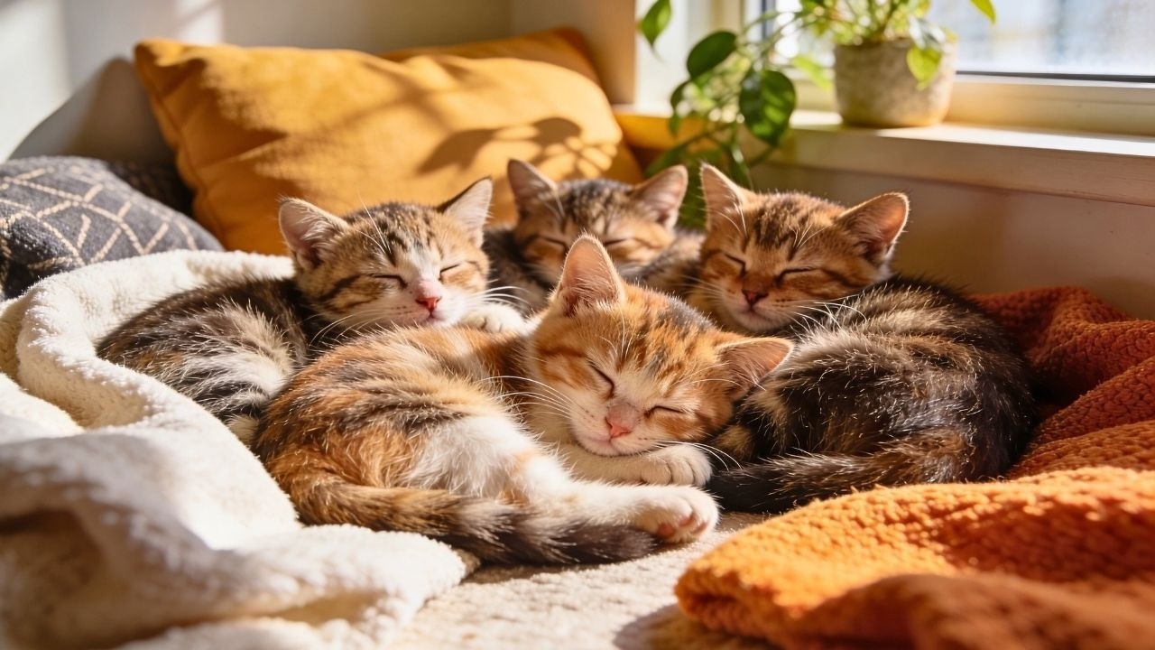 Cat Sleep Music 🌸 Relaxing Music For Cats - Soft Piano Flow Guiding Cat Relaxation