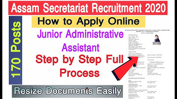 How to apply online for junior administrative assistant in assam secretariat recruitment 2020