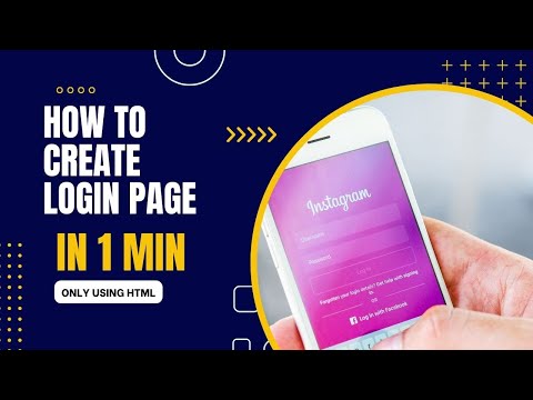 CERATE A LOGIN PAGE IN JUST 1 MIN
