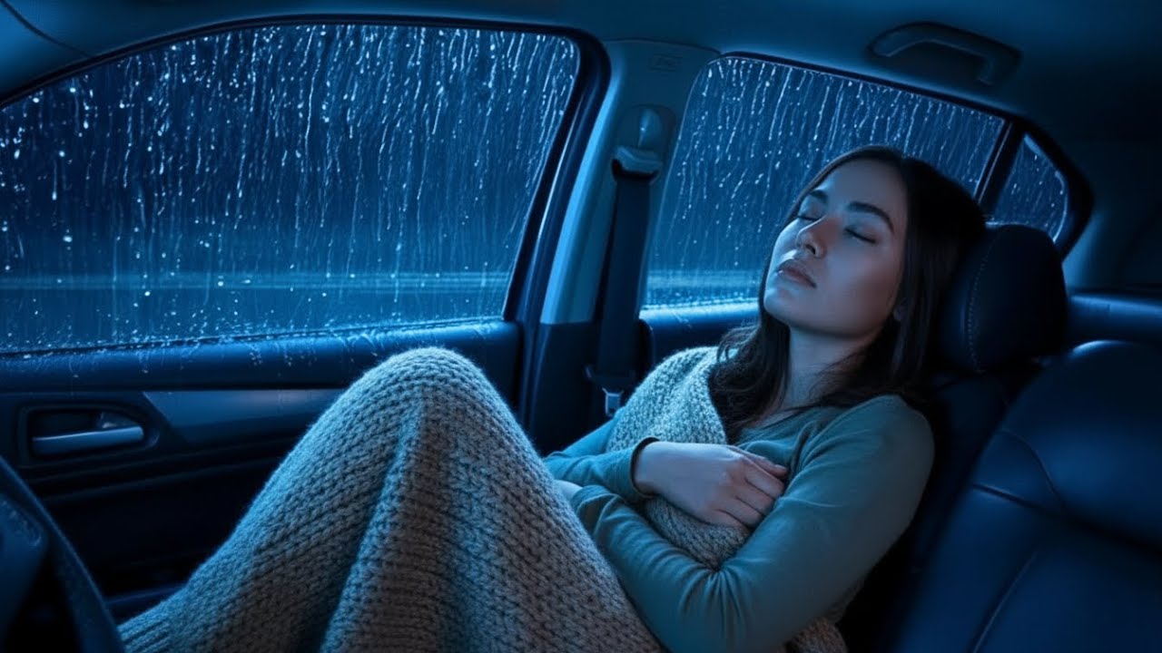 Back Seat Blanket Nest | Deep Sleep Amid Pouring Rain