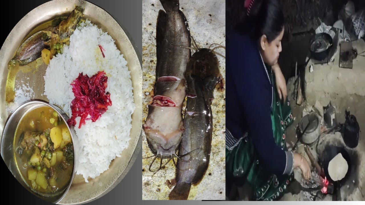 নৰসিংহ পাত দি গোটা গোটাকৈ মাগুৰ মাছৰ তৰকাৰী ৰান্ধিলো।বৰতীয়া কেইঘৰ মানলৈ শুকান ৰুটী বইল তৰকাৰী বনালো