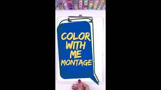 Coloring Sheets Club Color with Me Montage! ~ #coloringsheets #mindfulcoloring  #relaxingcoloring