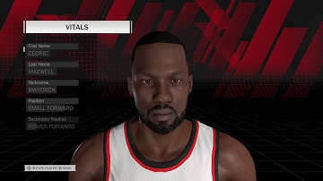 NBA 2k18 Cedric Maxwell Player Creation Tutorial