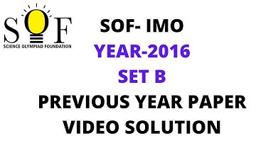 SOF - IMO PREVIOUS YEAR PAPER SET-B (2016)-CLASS 3