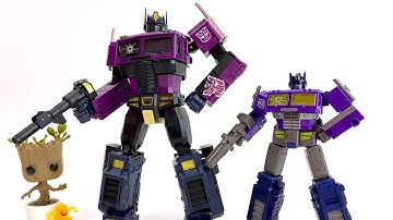 Scale Comparisons: M&M’s (Mainline and Masterpiece scale) Shattered Glass Optimus Prime