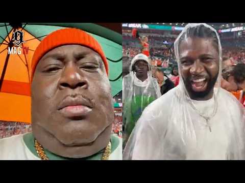 Trick Daddy Takes The Field With Devin Hester At Miami Hurricanes Game! 🏈