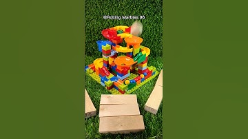 Marble Run ASMR 🔵 reverse video ASMR #asmr #marblerun #shorts