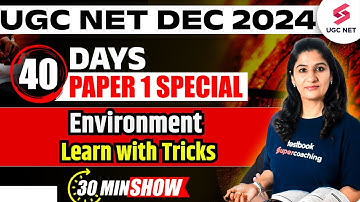 People Development & Environment UGC NET Dec 2024 | UGC NET Paper 1 Preparation By Tulika Ma