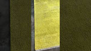 300x340 cm, Hand-knotted Rug in Solid Yellow Color. 100% Wool. Contemporary Handmade Carpet D951
