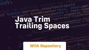 java trim trailing spaces