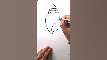 How to Draw Sankha / How to draw conch / How to draw shell #shankh #drawing #sketch #shiv