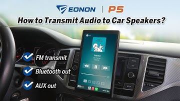 How to Transfer Audio to the Car Speakers? | Eonon P5 Rotatable Portable Car Screen