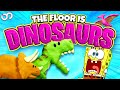 Freeze dance for kids  the floor is dinosaurs game  just dance brain break  jump challenger