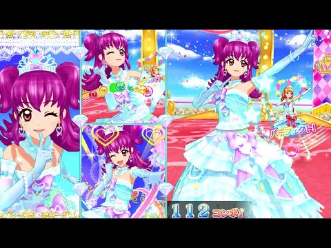 アイカツオンパレード！三ノ輪ヒカリで「ドレスセレクション」START DASH SENSATION・とてもむずかしい(スワンレイクブルーコーデ)