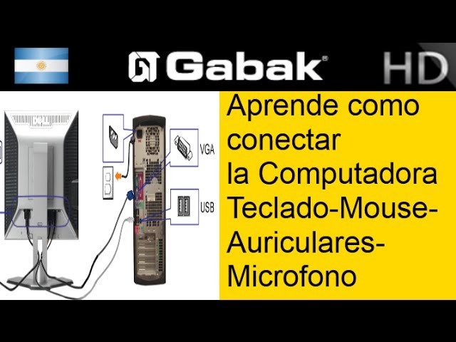 Como conectar la pc? (teclado, mouse, parlantes, auriculares, etc) - Gabak  Technologies - YouTube