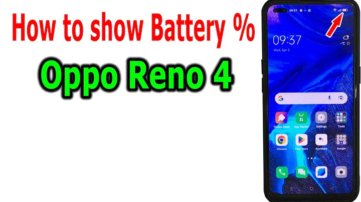 How to show battery percentage Oppo Reno 4